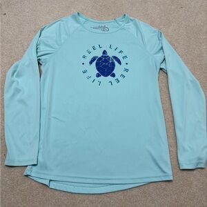 Reel Life Blue Long Sleeve Shirt Large (Sun Protectant)